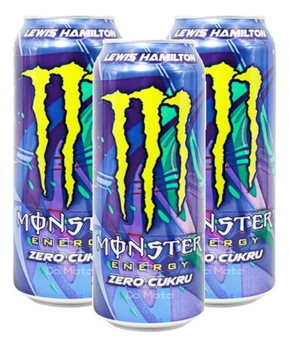 3 Energético Monster Lewis Hamilton Zero Açúcar Limit 500ml