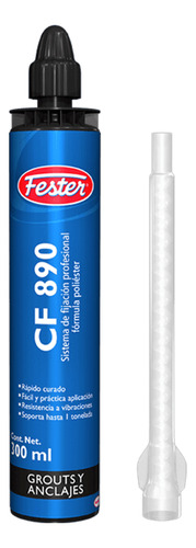 Anclaje Químico Fester Cf890 Caja Con 12 Piezas