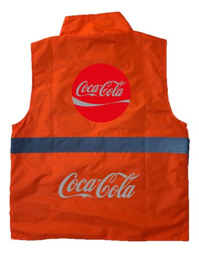 Chaleco De Seguridad Cat Coca Cola Modelo 1 Naranja M
