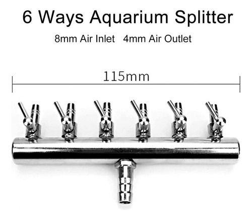 Divisor De Flujo De Aire Para Acuario, 2 Unidades, Válvula D