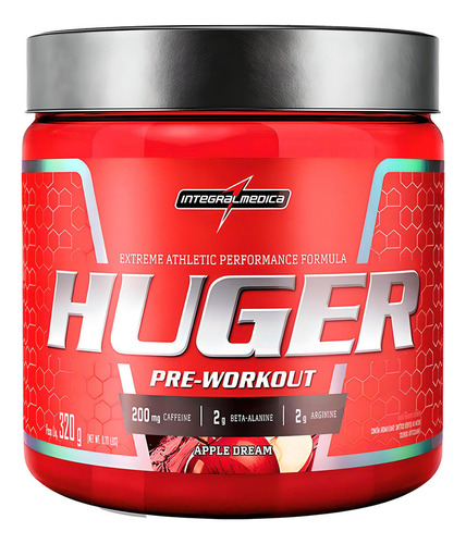 Huger 320gr Pré Workout Sabor Apple Dream Integralmédica