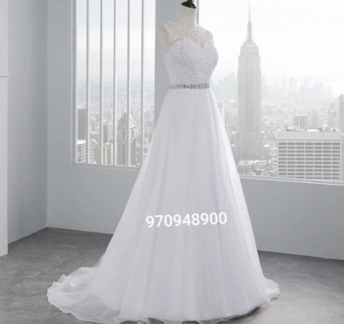 Vestido De Novia Importado Blanco Y Ivory