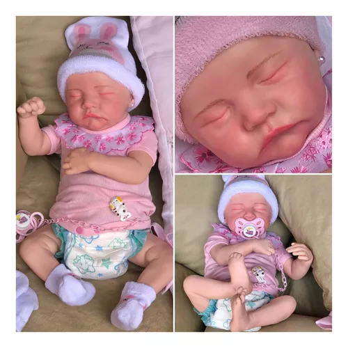 Linda Bebê Reborn Menina Bebê Reborn Real Com Detalhes Reais