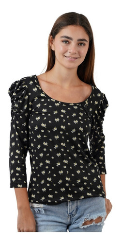 Blusa Estampada Casual Para Mujer 