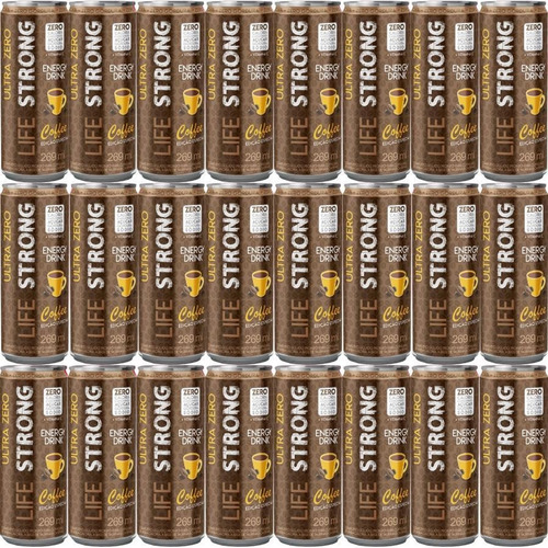 Energético Life Strong Energy Drink 24 Unidades Coffee