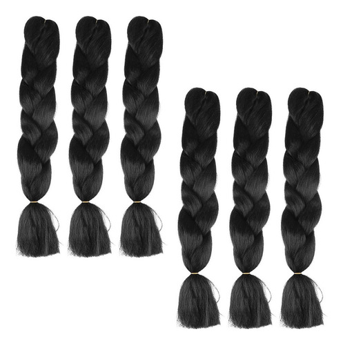 6 Trenzas Gigantes Para Cabello Africano, Pelo De Ganchillo