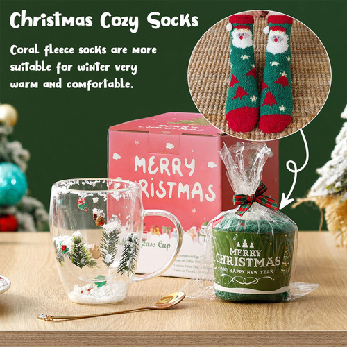 Tazas De Café Con Calcetines De Navidad Tazas De Té