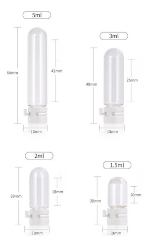 Mini Botella Recargable Transparente De 10 Piezas