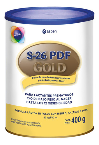 Imagen 1 de 1 de Formula Infantil S-26 Pdf Gold Prematuros 0-12m X 400g