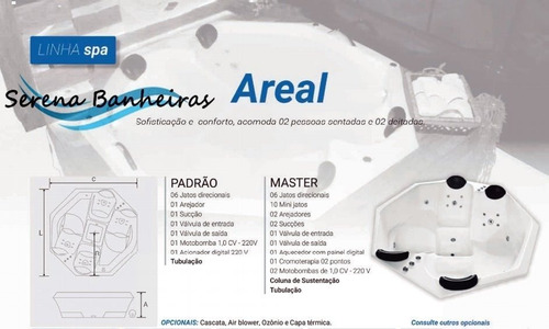 Spa Areal 1.84x1.84 C/aquecedor,cromo,ozônio+travesseiros
