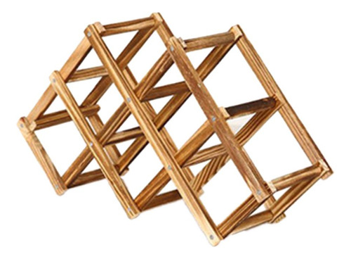 Zz Estante Plegable De Madera For Vino, Estante De 6