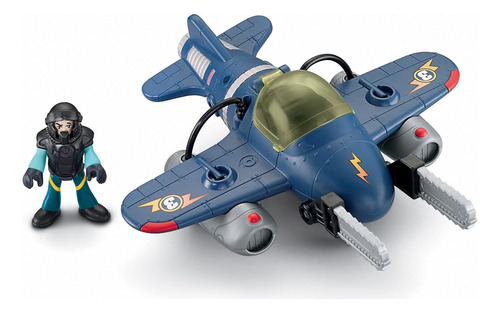 Avión De Voltige Gris De Sky Racers Imaginext