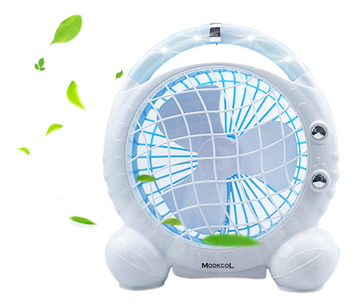 Lampara Ventiladores De Escritorio Recargable Multifunción