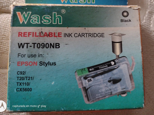 Cartucho Recargable 90n Para Epson Tinta Negra Nuevo