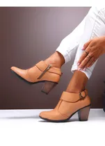 Comprar Botas Botitas Zapatos Mujer Botinetas  Punta Fina Charol 