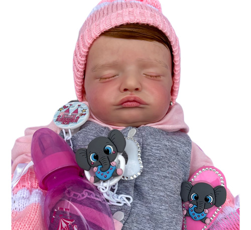 Boneca Bebê Reborn Com Cabelinho Recém Nascida Molinha