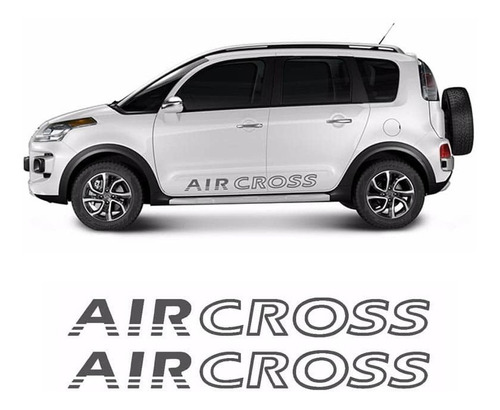 Faixa Lateral Air Cross Até 2015 Adesivo Grafite Aircross
