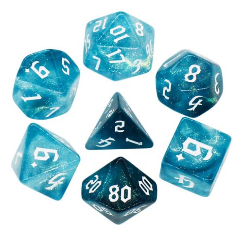 Dnd - Juego De Dados Polidricos De 7 Piezas, Juego De Dados