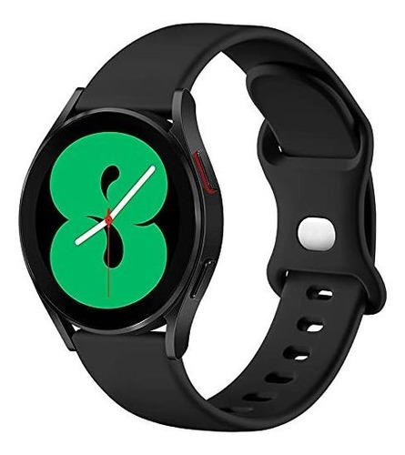 Malla De Silicona Para Samsung Watch 4 Negro Talle L