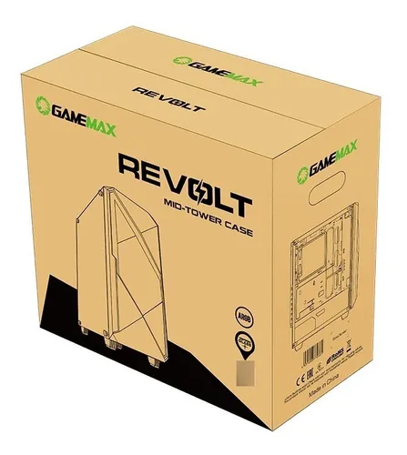 Chasis Caja Gamemax Revolt Gabinete Gaming Rgb Mid Tower Atx
