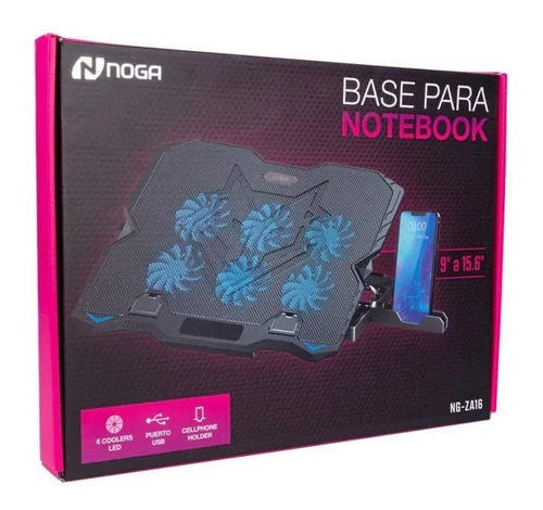 Base Cooler Noga Porta Celular 6 Cooler 2usb Display