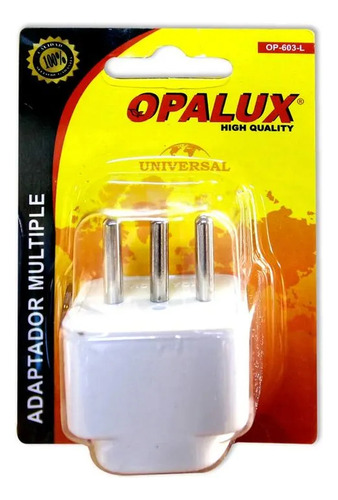 Adaptador Enchufe Multiple Redondo 3 En Linea Op603-l Opalux