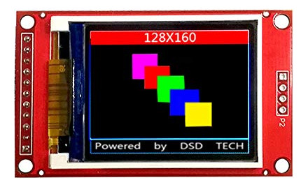Módulo Lcd Tft 1.8puLG Con Spi Para Arduino Y Mcu