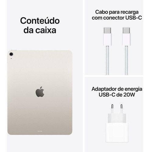 Apple iPad Air 13 M3, 7ª Geração, Wi-fi, 128gb - Estelar