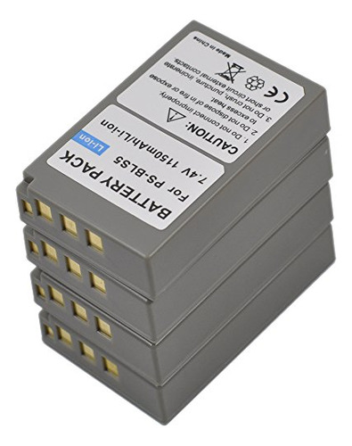 4x Batería Para Olympus Bls-1 Bls-5 Bls-50 Ps-bls1 E-m10