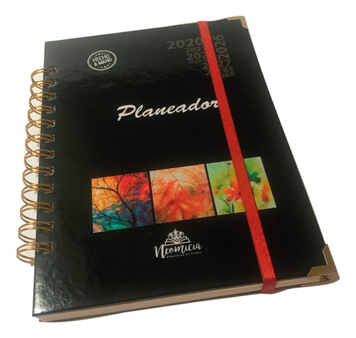 Libreta A5 Tapa Negro Espiral X Und Artesanal