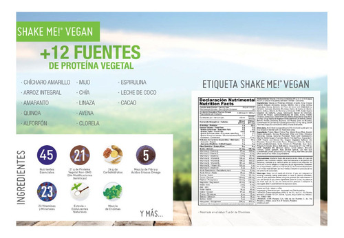 Vivri Shake Me Chocolate Fusion 20 Porciones 1.1 Kg Vegano