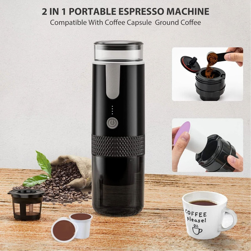 Cafetera Portátil Hurrise K Cup Manual Para Acampar Y Oficin Color