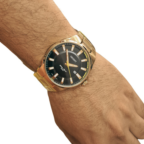 Relógio Orient Masculino Mgss1189 P1kx Dourado Preto
