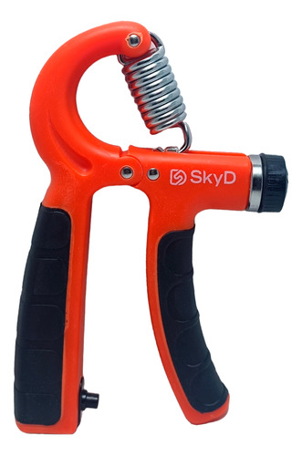 Hand Grip Ejercitador De Mano Antebrazo 60kg Con Contador Skyd Naranja Negro