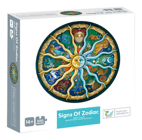 Imagen 3 de 5 de Rompecabezas Mandala Zodiaco, 500 Piezas