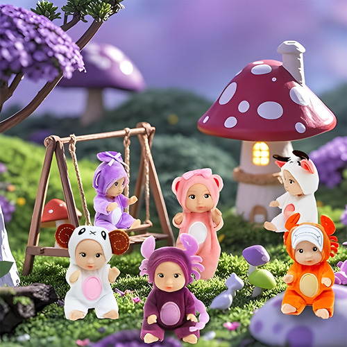 Lindo Juego De Minimuñecas Durmientes Realistas De 12 Piezas