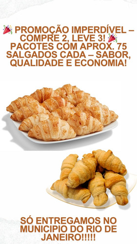 3 Pacotes Congelados De Salgados Croissant IrresistĂvel