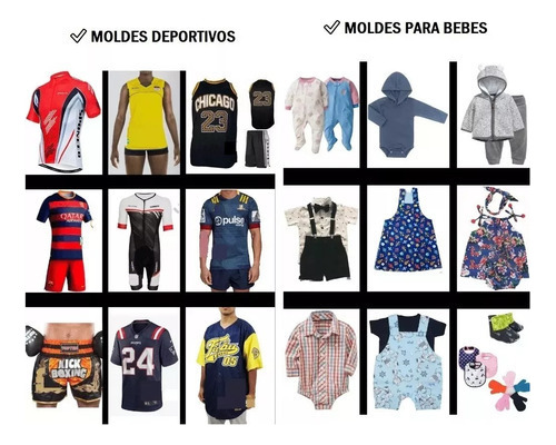 Mega Kit 600 Patrones Moldes De Ropa Dama Caballeros Niños