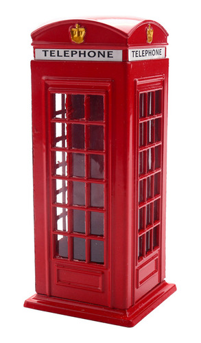 Cabina Telefónica Inglesa Británica De Londres, Color Rojo M