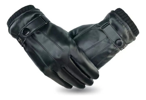 Guantes De Piel De Cordero For Pantallas Tácticas Negro