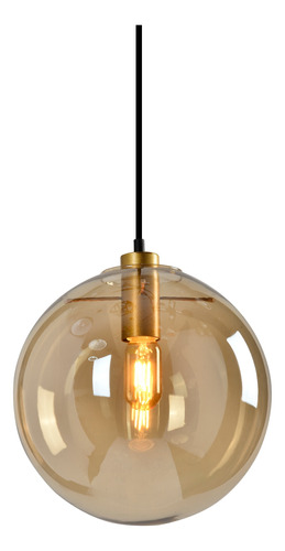 Colgante Cristal Caramel Una Luz E27  20cm Moderna