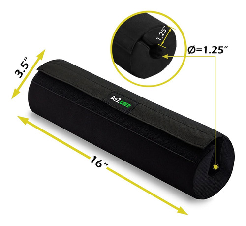 Almohadilla A2zcare Para Sentadillas Modelo Barbell Squat Pa Negro (individual)