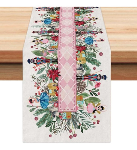 Camino De Mesa Navideño De 13 X 72 Pulgadas, Ropa De Mesa Fa