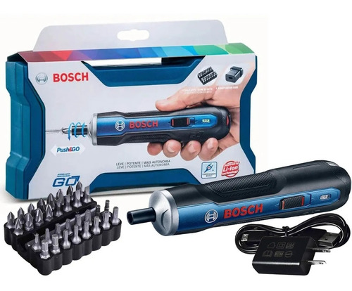 Parafusadeira Bosch Go 3,6v Com Carregador Usb Com Kit Ponta