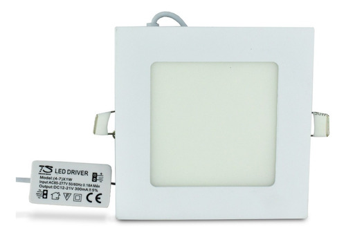 Panel Plafón Cuadrado Led 6w Slim Empotrable 12cm