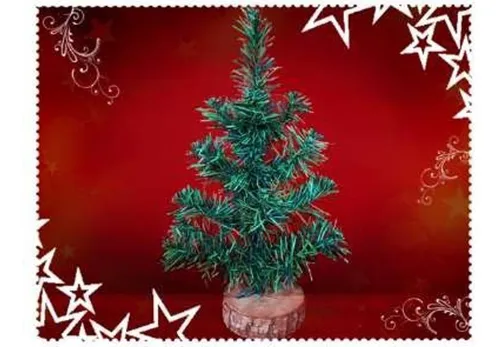 comprar Mini Arbol Arbolito De Navidad Verde Con Base De Tronco 45cm