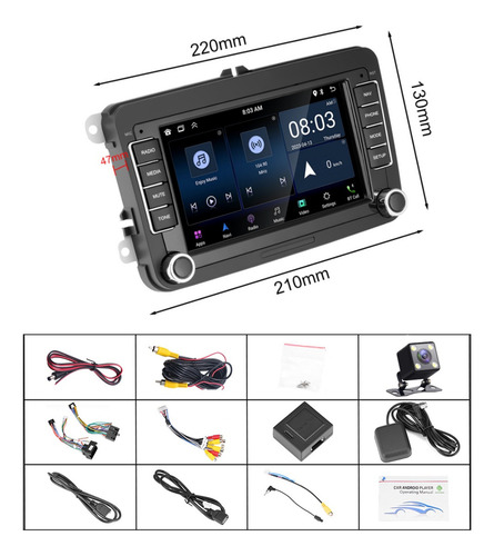 Autoestéreos 7 In Passat Vw Golf Android Carplay 2+32g 9070