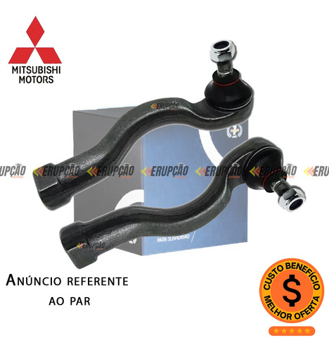 Par Terminal Direção Mitsubishi L200 Triton Pajero Dakar