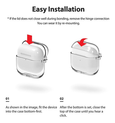 Funda Ringke Hinge Para AirPods 3 2021 Color Clear