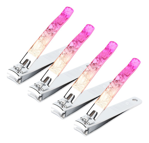 Cortaúñas De Uñas De Acero Inoxidable Galvanizado, 4 Unidade